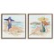 Stupell Industries Bathing Beauties on Beach 2pc Floater Framed Canvas Wall Art Set Design by Anne Tavoletti